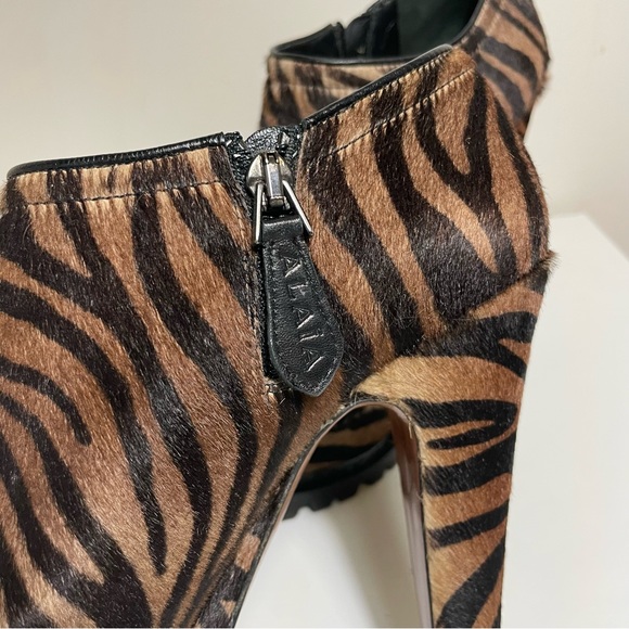 Alaïa Ponyhair Zebra Platform Booties - Picture 8 of 9